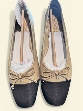 Sam Edelman Marley Beige/BLK Lea Size 9 - NWT